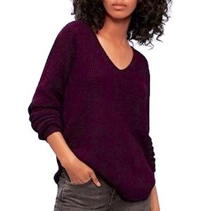 Aritzia Wilfred Burgundy Wine Sweater XXS